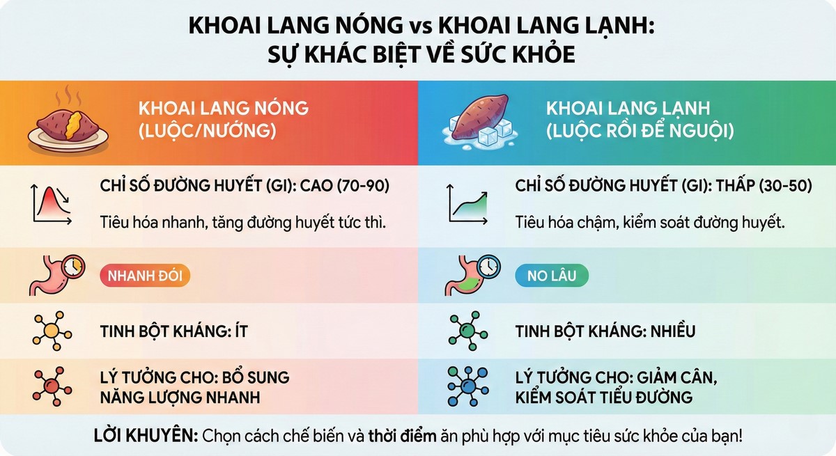 Tại sao nên ăn khoai lang nguội để giảm cân.