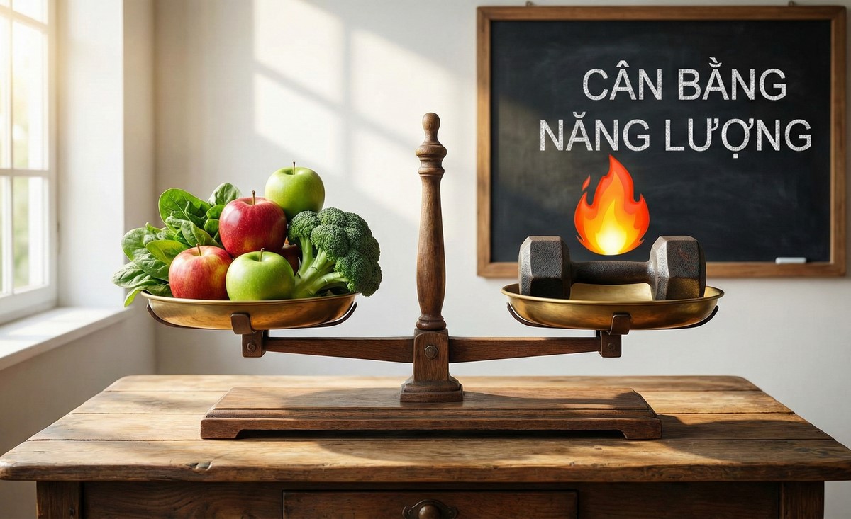 Sơ đồ giải thích Calo in là gì và Calo out là gì.