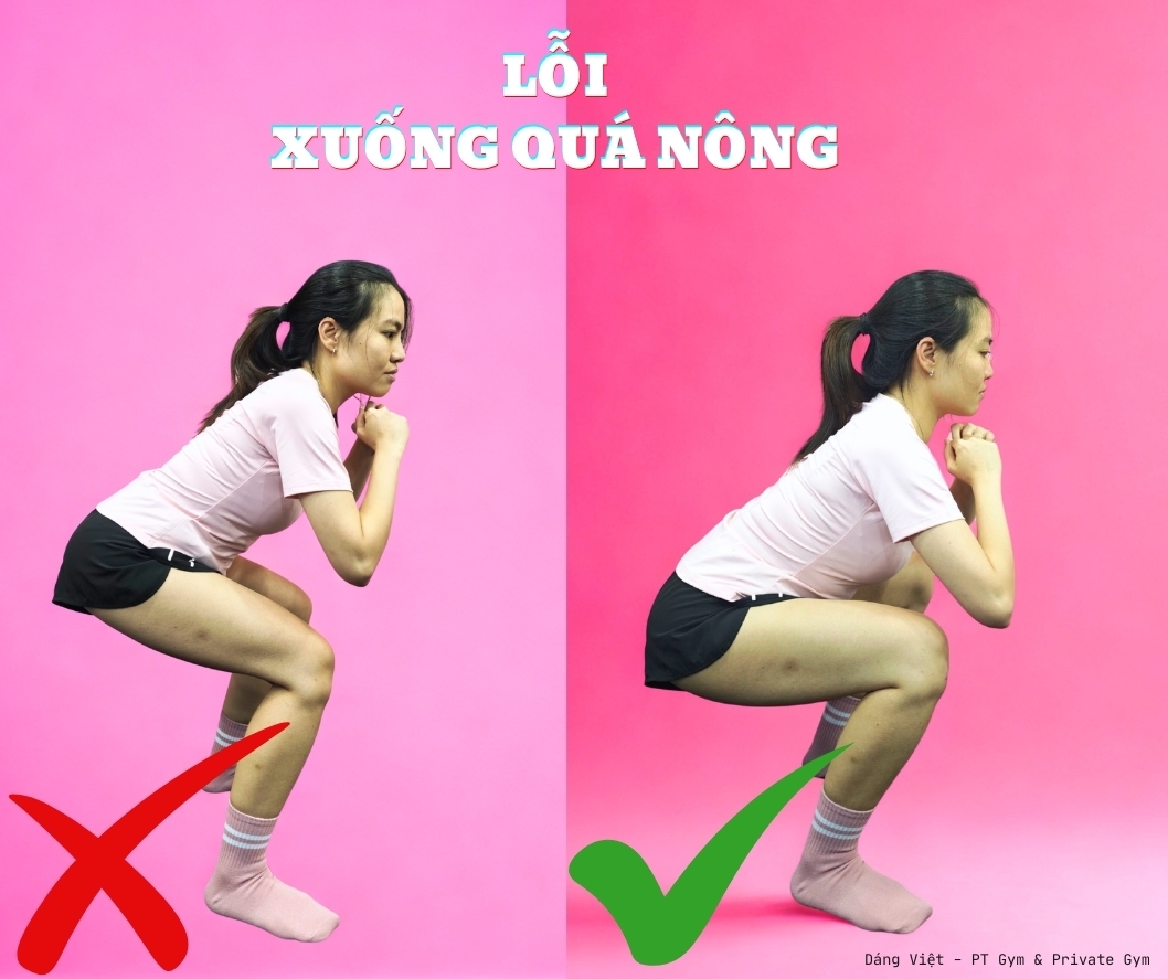Lỗi Squat quá nông